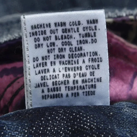 Vintage Marciano Y2K Jeans Embellished Distressed Low Rise Blue Boot Cut Size 25 - Picture 12 of 15